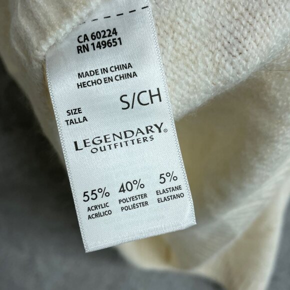NEW Legendary Outfitters Soft & Cozy Crewneck Sweater S Beige Acrylic Blend Casu - Picture 5 of 8